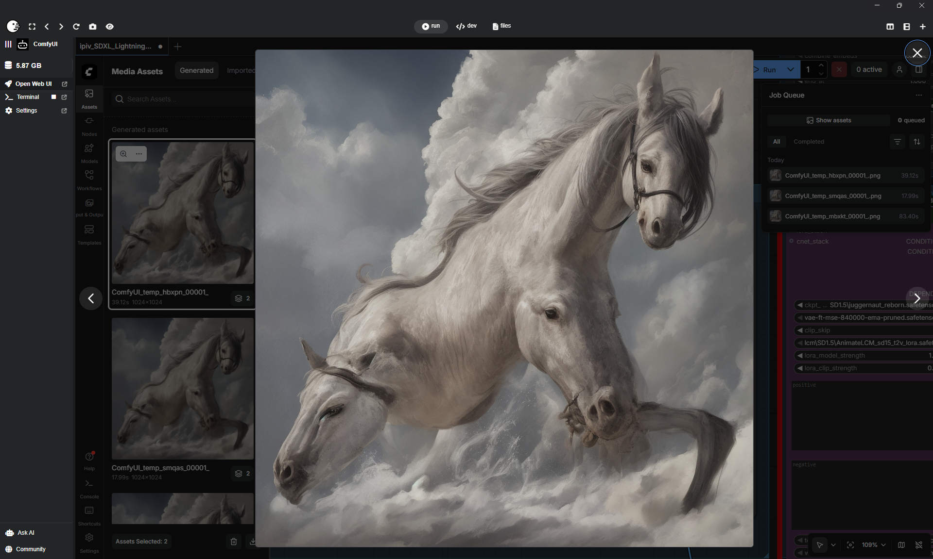 Horse Prompt Example Run