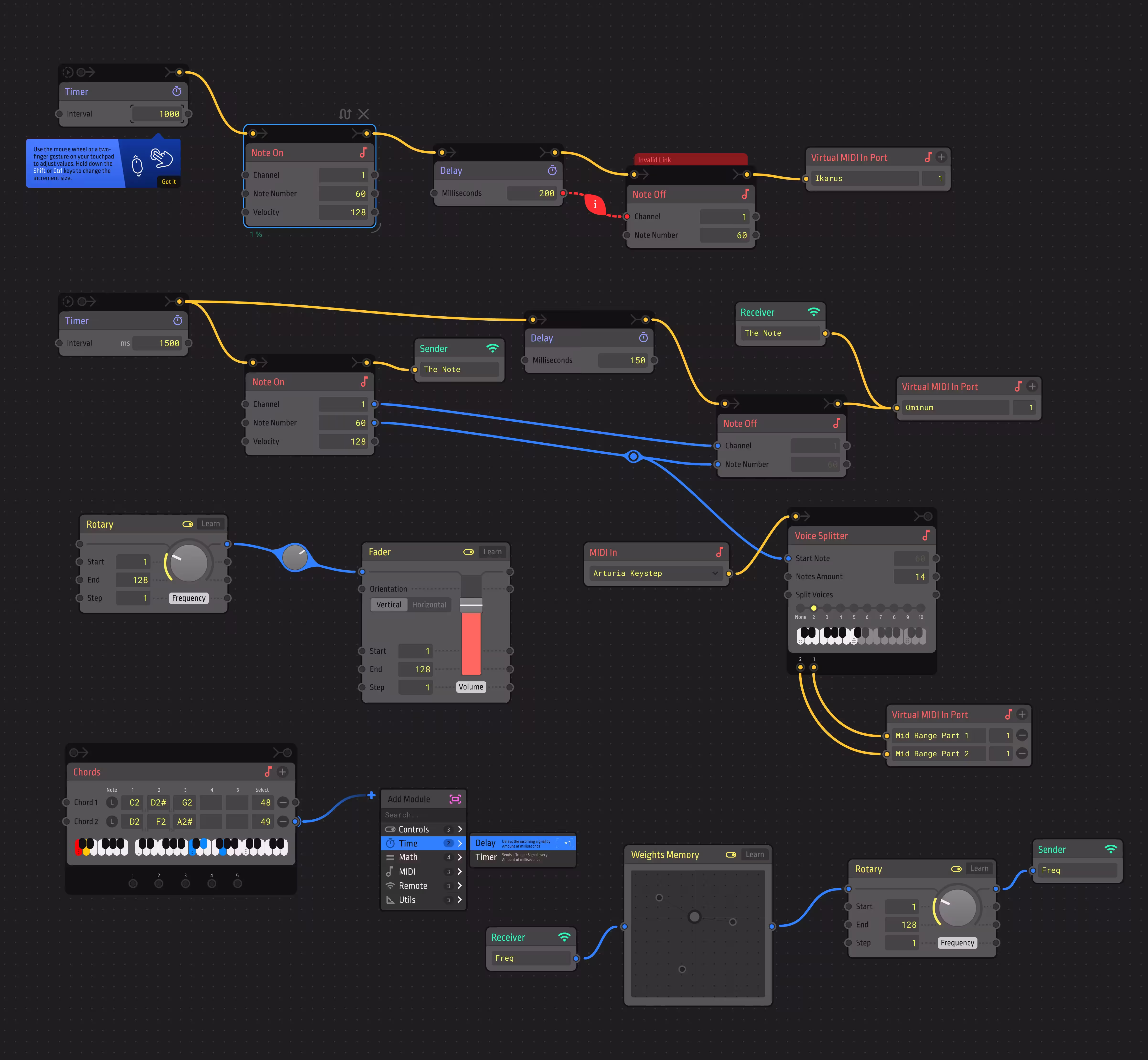 MIDI Nodes